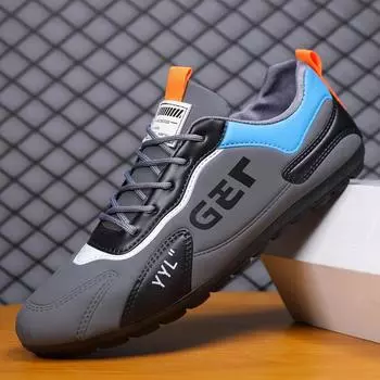 Новая весенняя мужская модная тенденция: повседневная обувь: Молодежный, удобный, универсальный стиль Форреста Гампа. half bracket; 41 чёрный