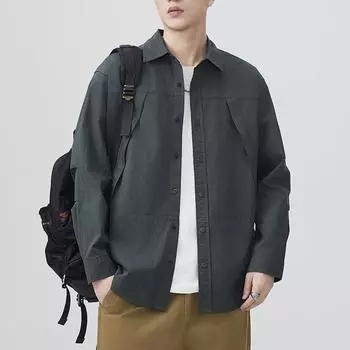 Новая весенняя японская ретро мужская свободная рубашка в стиле горного аутдора, повседневная американская M