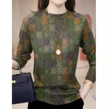 Новая весенняя рубашка с круглым вырезом, пуловер, топ с длинными рукавами, повседневная свободная футболка Mother Base M