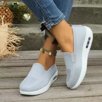 Новая весенняя женская нескользящая женская обувь на плоской подошве, повседневная и удобная женская спортивная обувь без шнуровки для улицы, большой размер 37