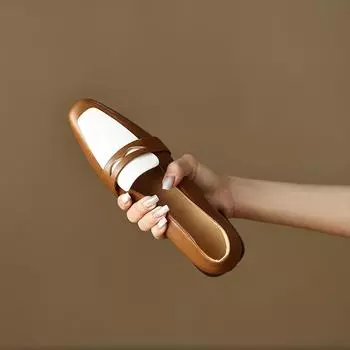 Новая весенняя женская обувь, кожаные женские лоферы с квадратным носком, туфли на массивном каблуке, женские повседневные женские туфли-лодочки в стиле ретро, Zaptos De Mujer 38 чёрный