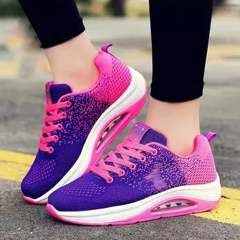 Новая весенняя женская обувь, раскачивающаяся обувь с сетчатой тканью, танцевальная обувь, студенческая спортивная повседневная обувь, обувь для мам 36 синий