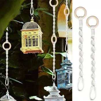 Новая вешалка для цветочного горшка ручной работы из хлопка, подвесное украшение для балкона в стиле бохо, прочная веревочная вешалка для двора светло-серый