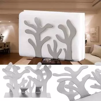 Новая вешалка для салфеток из нержавеющей стали, держатель для салфеток, столовые приборы, полый дизайн, украшение стола couple type