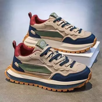 Новая весна осень простая мода универсальная мужская обувь повседневная удобная спортивная обувь увеличивающая рост кроссовки на толстой подошве 39