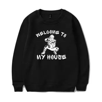 Новая весна осень уличная одежда для мальчиков с принтом свободного покроя толстовка с капюшоном для женщин и мужчин с длинным рукавом и круглым вырезом повседневный спортивный костюм забавная одежда XS чёрный