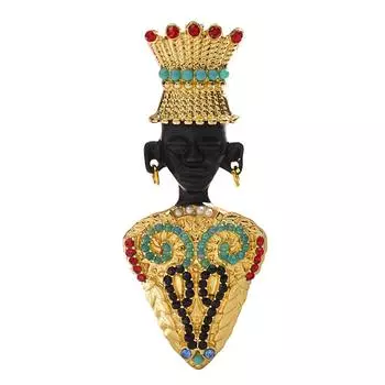 Новая винтажная черная эмалированная брошь для делового человека, модная булавка в виде фигурки, экзотические аксессуары, Новое поступление