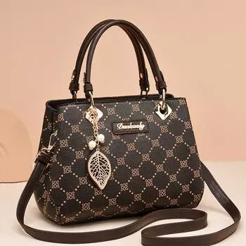 Новая винтажная печатная сумка для мамы, модная элегантная женская классическая брендовая дизайнерская сумка через плечо, большая женская сумка-тоут