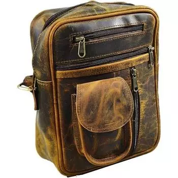 Новая винтажная сумка-мессенджер через плечо ручной работы из натуральной кожи Buff Sling для мужчин и женщин