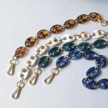 Новая винтажная женская сумка, аксессуар, цепочка, съемная замена, леопардовый, янтарный, синий, зеленый ремешок, женский клатч своими руками, металлические цепочки 36CM бежевый