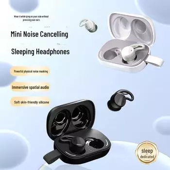 Новая внутриканальная гарнитура TWS Bluetooth 5.4 2025 года: Безболезненный, шумоподавляющий, мини-дизайн для длительного ношения и сна чёрный