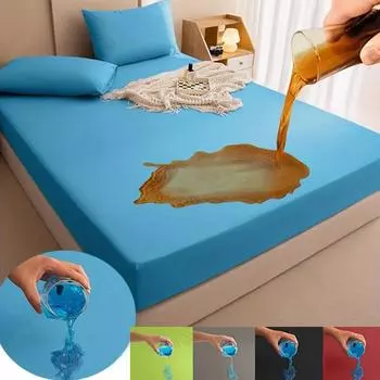 Новая водонепроницаемая простыня 1 шт. простыня чехол для матраса покрывало сплошная простыня на резинке водонепроницаемая защитная простыня для кровати матрас 80x200cm Only a Sheet