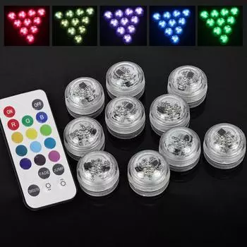 Новая водонепроницаемая ваза для вечеринок, украшение высокого качества, праздничная лампа, свеча, пульт дистанционного управления, свадебный декор, 1 шт., новая светодиодная свеча, изменение цвета, 13 цветов Remote Control