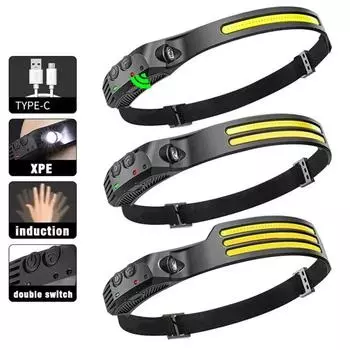 Новая волна Sensing COB фара для езды на велосипеде наружный фонарь USB зарядка ночной ходовой фонарь светодиодный мощный фара