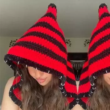 Новая вязаная крючком маска кролика, смешная маска кролика для взрослых с капюшоном Adult 57-59cm