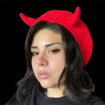 Новая вязаная крючком полосатая шапка со звездой в виде кошачьих ушек, модная и персонализированная шапка для взрослых adult 57-59cm