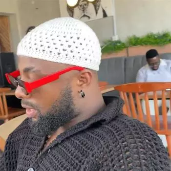 Новая вязаная крючком рожковая коса для вечеринки на Хэллоуин, смешная шляпа для родителей и детей Adult 57-59cm