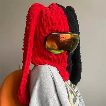 Новая вязаная крючком рожковая коса для вечеринки на Хэллоуин, смешная шляпа для родителей и детей Adult 57-59cm