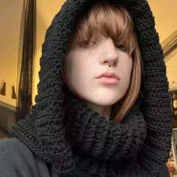 Новая вязаная крючком шапка из ледяной шерсти, теплый и милый мультяшный головной убор для осени и зимы Adult 57-59cm