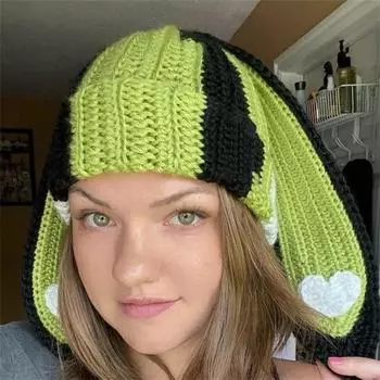 Новая вязаная крючком шапка-пуловер унисекс ручной работы, модная шапка-бини в уличном стиле для взрослых adult 57-59cm [excluding accessories]