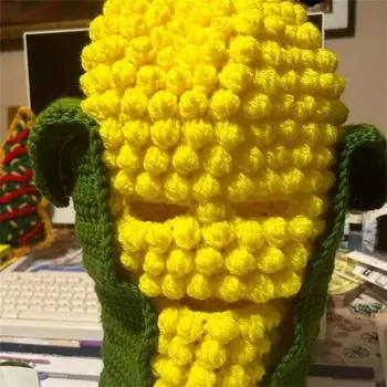 Новая вязаная крючком шапка-пуловер в виде щенка кролика из мультфильма для взрослых child 50-54cm