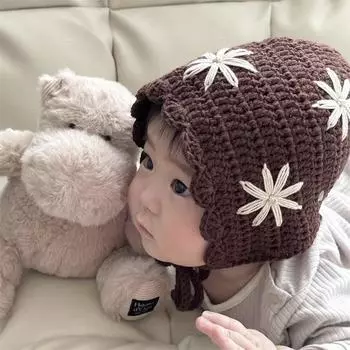 Новая вязаная крючком шапка ручной работы на Хэллоуин в стиле ретро с механическими ушками для кошек для родителей и детей Children 48-54cm