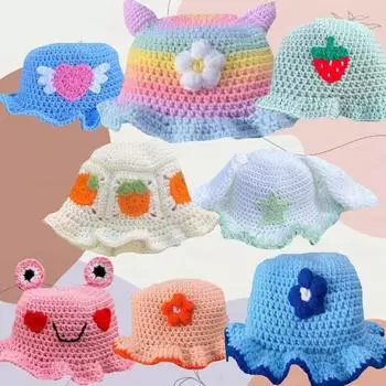 Новая вязаная крючком шапка рыбака Микки Мауса, весенняя шапка-ушанка для взрослых