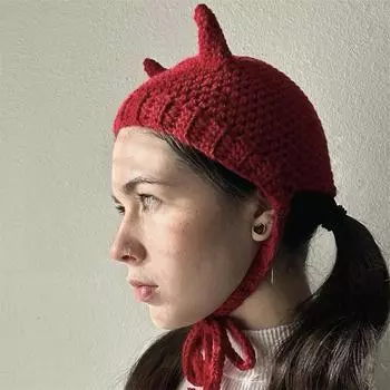 Новая вязаная крючком шапка с цветочным узором из шерсти, теплая шапка для родителей и детей на осень и зиму adult 57-59cm