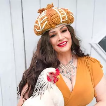 Новая вязаная крючком шляпа ведьмы с большими полями и кудрявой бородой на Хэллоуин, смешная шляпа для взрослых Adult 57-59cm