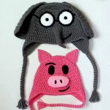Новая вязаная крючком забавная персонализированная шапка-балаклава для взрослых Children 50-54cm