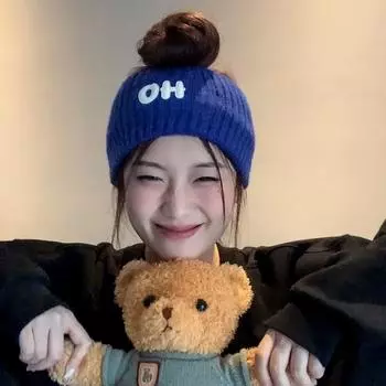 Новая вязаная шерстяная повязка на голову, женщины носят широкие повязки на голову осенью и зимой, защитный лоб от укусов ветра и теплая повязка на голову синий