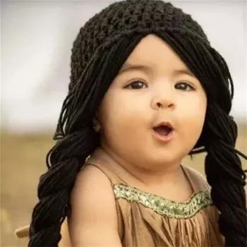 Новая вязаная вручную шапка-пуловер с кошкой, универсальная забавная шапка со звездой для фотосъемки Children 48-54cm