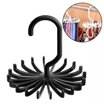 Новая вращающаяся на 360 градусов стойка для галстуков, регулируемая вешалка для галстуков, вмещает 20 органайзер для галстуков для мужчин