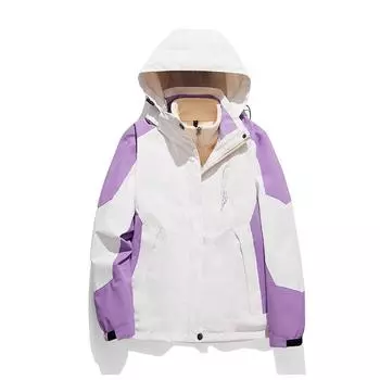 Новая вышитая версия куртки, комплект из двух предметов для мужчин и женщин, плюс бархатная и утепленная модная одежда для альпинизма L