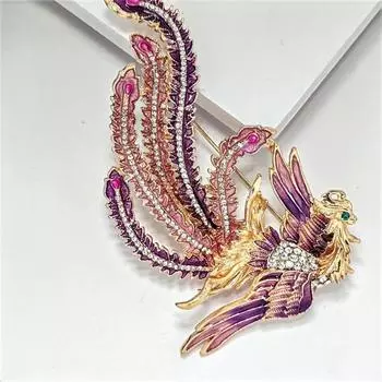 Новая высококачественная брошь Феникс со стразами, элегантная брошь для женской одежды, корсажная булавка