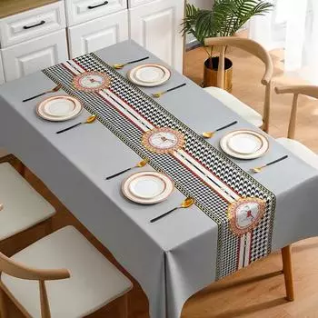 Новая высококачественная ПВХ-скатерть, водонепроницаемая, маслостойкая, противоожоговая, одноразовая, легкая, роскошная, прямоугольная скатерть 90*150cm