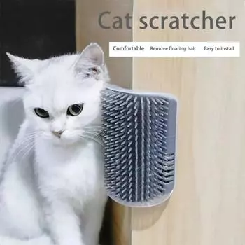 Новая высококачественная роскошная массажная расческа для ухода за кошками для эффективного, бережного и аккуратного удаления выпавшей шерсти - съемная 12x9x5cm озеро синий