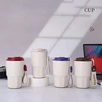 Новая высококачественная восьмиугольная кофейная чашка из нержавеющей стали с двухслойной вакуумной изоляцией, переносная чашка для использования на открытом воздухе 480ml