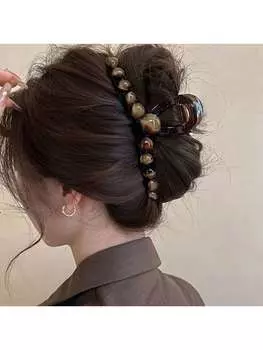 Новая высококачественная заколка для волос с бисером Ombre, большая заколка для волос с задней головкой для женщин, аксессуары для причесок L