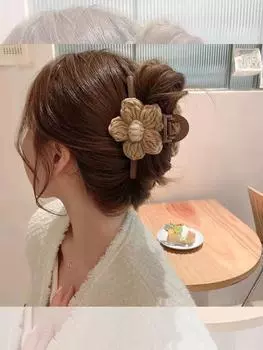 «Новая высококачественная заколка для волос с цветком из шерсти для женщин 2023 года»