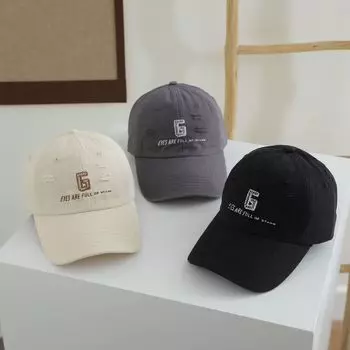 Новая взрослая кепка бейсболка с отверстием в форме буквы G 2025 новые мужские и женские уличные кепки показывают небольшую тенденцию M56-58cm чёрный
