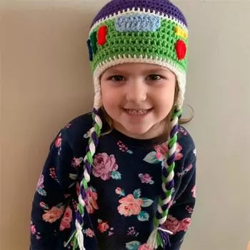 Новая взрослая роговая шляпа на Хэллоуин, забавный костюм, связанная вручную шерстяная маска, цельная шляпа Children 48-54cm