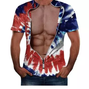 Новая забавная футболка с 3D-принтом для мужчин, хип-хоп-тренд, уличная одежда в стиле Харадзюку, летние спортивные топы с коротким рукавом, детские футболки с круглым вырезом S