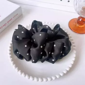 Новая заколка-банан Французский ретро атласная заколка для волос Женская плиссированная облако-пузырь в горошек Цветочная заколка-банан Plastic