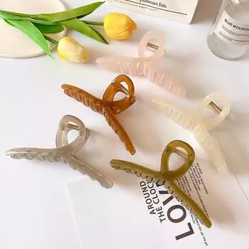 Новая заколка для волос для девочек с перекрестной рукояткой от интернет-знаменитостей, высококачественная и элегантная, большая заколка в форме акулы, головной убор с захватом для волос на затылке