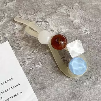 Новая заколка для волос с жемчугом, акриловая заколка-пучок с бусинами для женщин, держатель для длинных волос, заколка-автомат, закрученный дизайн, женские аксессуары для волос