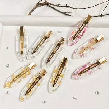 Новая заколка для волос с золотой фольгой в корейском стиле - универсальная заколка-лист из ацетатного акрила