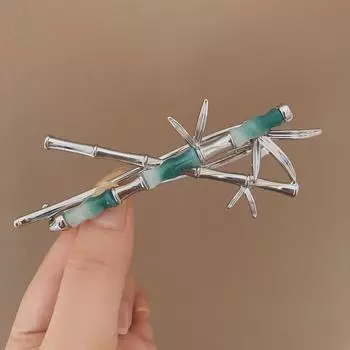 Новая заколка для волос в китайском стиле для женщин, элегантный дизайн бамбука, зажим-краб для волос, металлические аксессуары для волос для девочек, винтажные шпильки для прически пучок