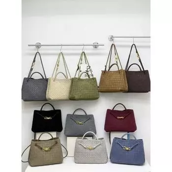 Новая замшевая пряжка из металлического каната премиум-класса для ношения на плече и подмышке 25x10x18cm синий