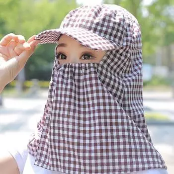 Новая защита лица и шеи от УФ-лучей Защитный чехол Ушные клапаны Женские шляпы Солнечная шляпа